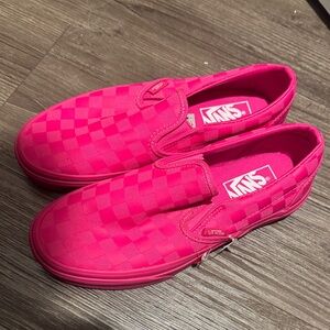Vans Fuchsia Checkered Slip-On Sneakers